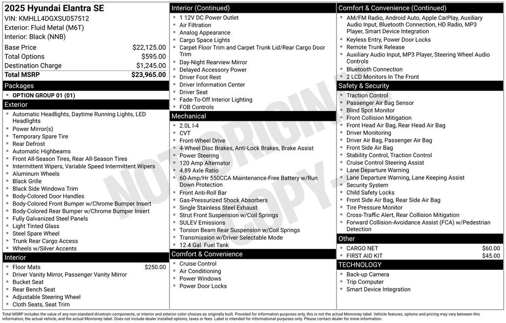 Used 2025 Hyundai Elantra SE image 6