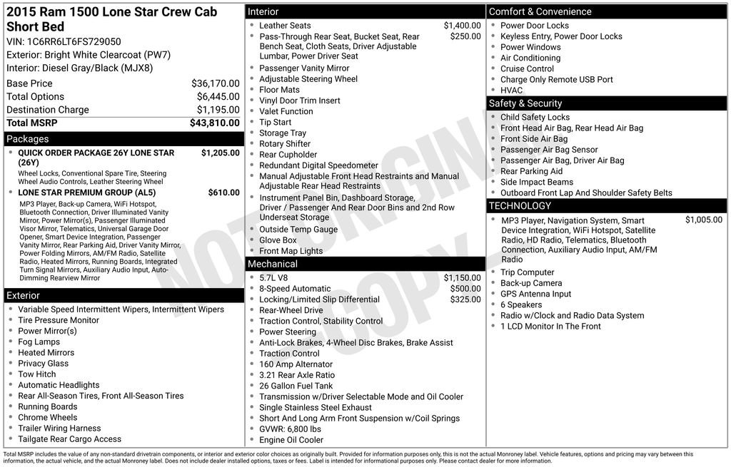Used 2015 RAM 1500 Lone Star RWD image 26