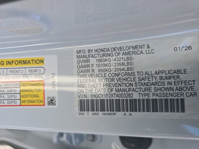 New 2026 Honda Accord LX image 34