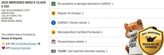 Certified 2025 Mercedes-Benz E 350 E 350 image 3