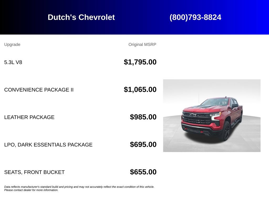 Used 2025 Chevrolet Silverado 1500 LT Trail Boss w/ Convenience Package II AWD/4WD image 6