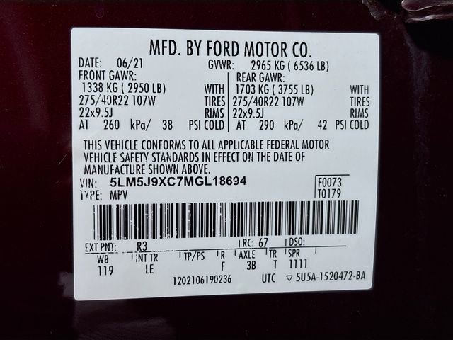 Used 2021 Lincoln Aviator Black Label w/ Dynamic Handling Package image 35