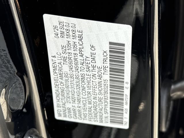 New 2026 Honda Ridgeline Black Edition image 40