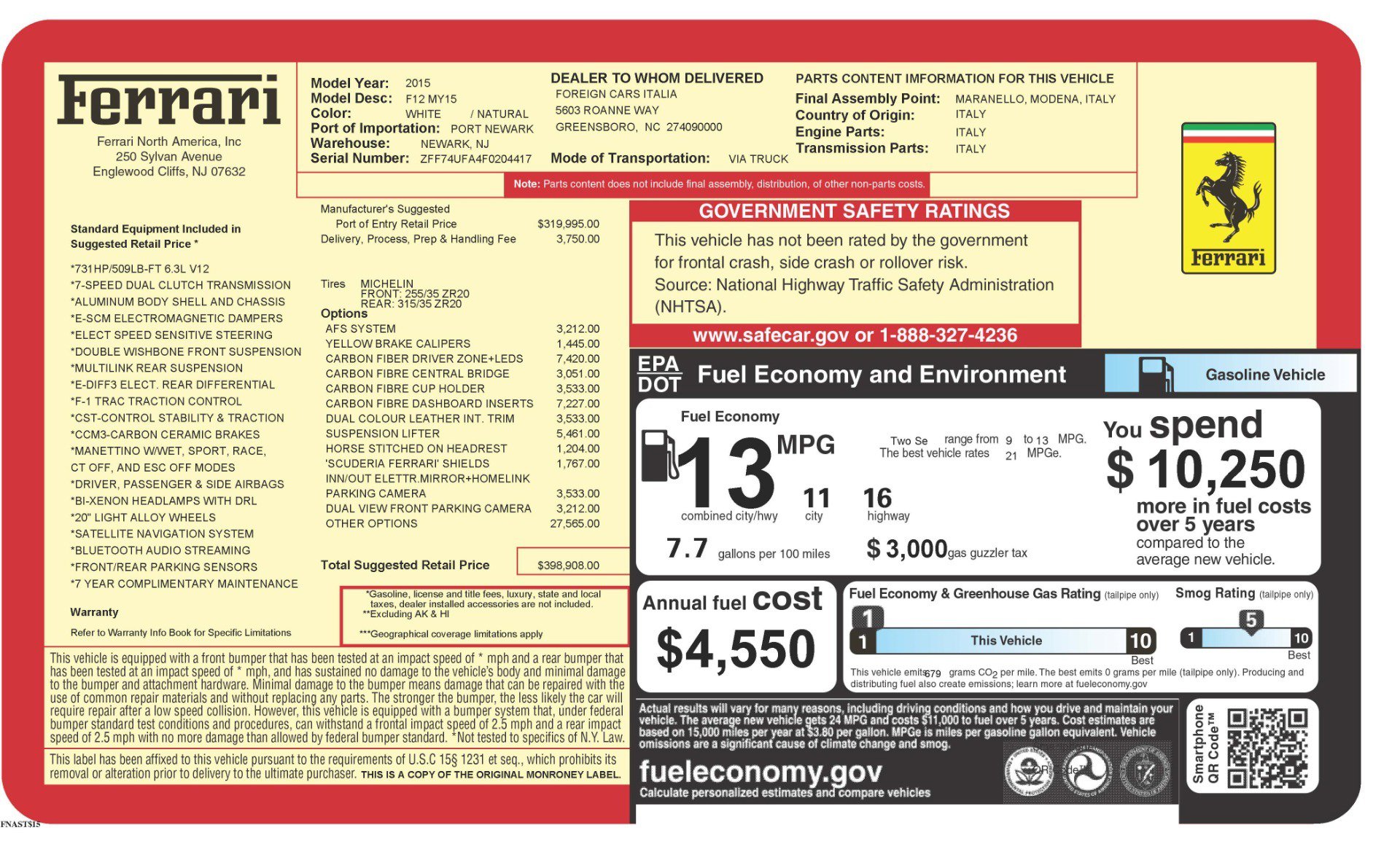 Used 2015 Ferrari F12 Berlinetta image 5