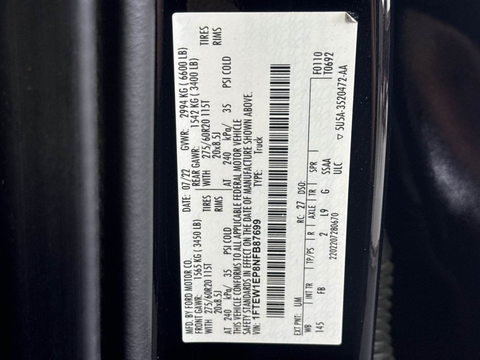 Used 2022 Ford F150 XLT w/ Equipment Group 302A High AWD/4WD image 28