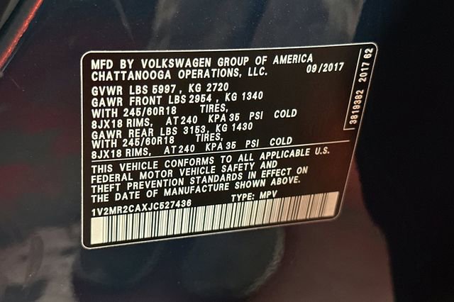 Used 2018 Volkswagen Atlas SEL AWD/4WD image 40