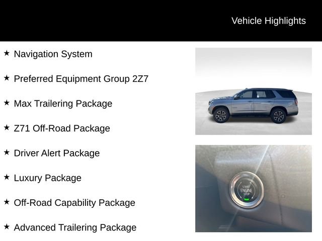 Used 2022 Chevrolet Tahoe Z71 w/ Z71 Off-Road Package AWD/4WD image 3