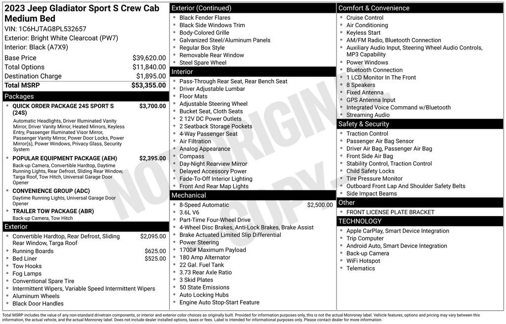 Used 2023 Jeep Gladiator Sport image 16