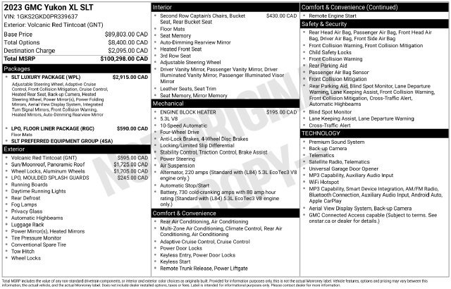 Used 2023 GMC Yukon XL SLT w/ SLT Luxury Package AWD/4WD image 26