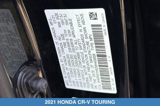 Certified 2021 Honda CR-V Touring image 31