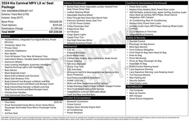 Used 2024 Kia Carnival LX image 19