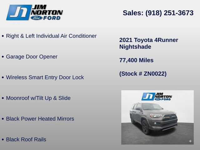 Used 2021 Toyota 4Runner Nightshade AWD/4WD image 14
