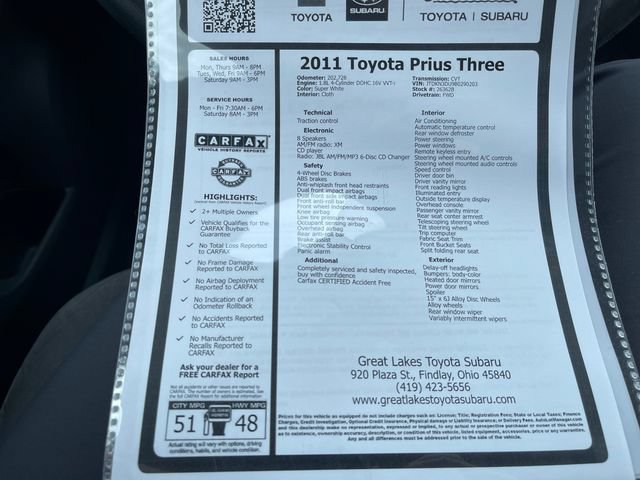 Used 2011 Toyota Prius Three FWD image 27