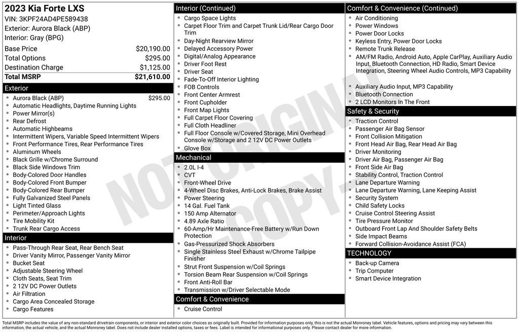 Used 2023 Kia Forte LXS image 7