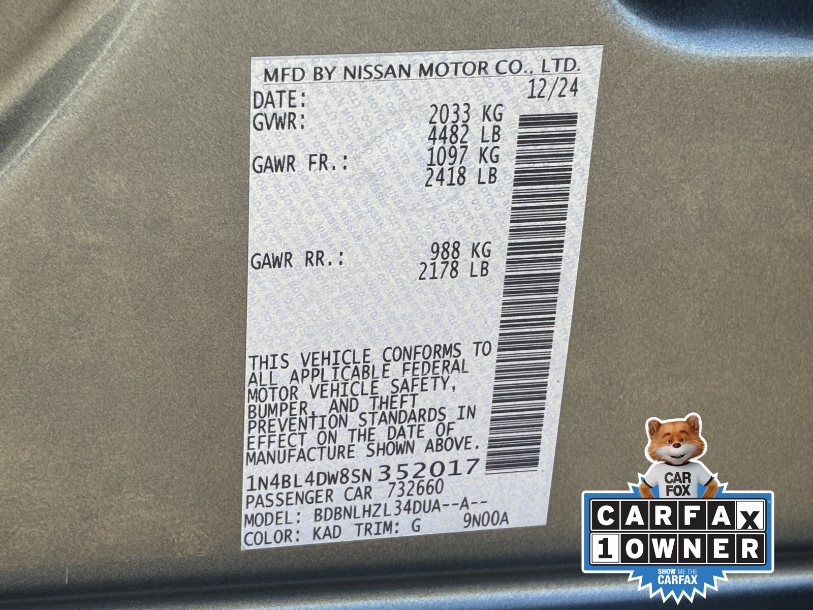 Certified 2025 Nissan Altima 2.5 SV AWD/4WD image 34