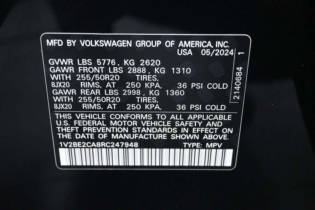 Used 2024 Volkswagen Atlas Cross Sport SEL AWD/4WD image 10