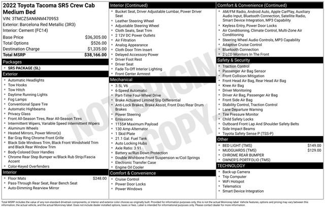 Used 2022 Toyota Tacoma SR5 AWD/4WD image 5
