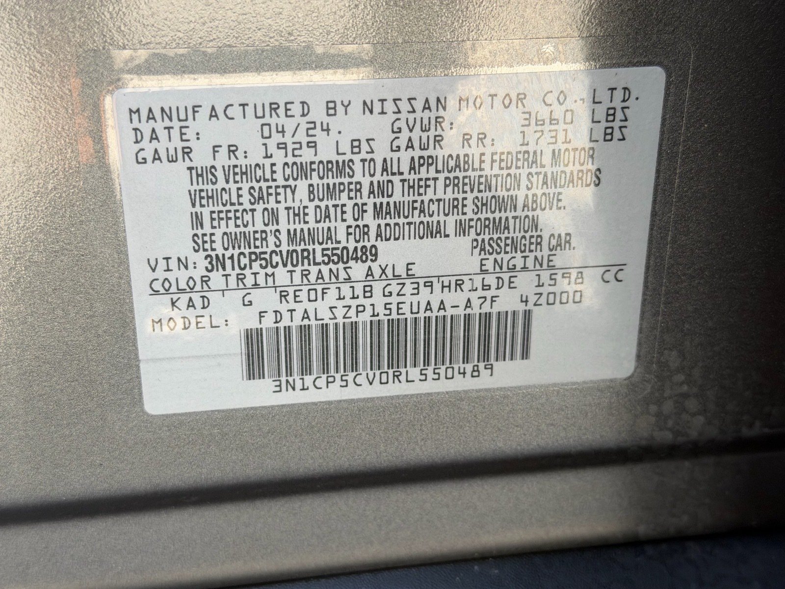 Certified 2024 Nissan Kicks SV w/ Interior Electronics Package FWD image 20