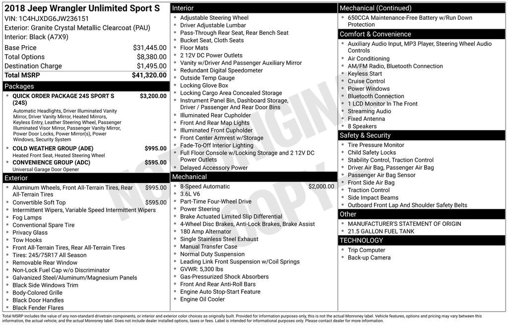 Used 2018 Jeep Wrangler Unlimited Sport S image 5