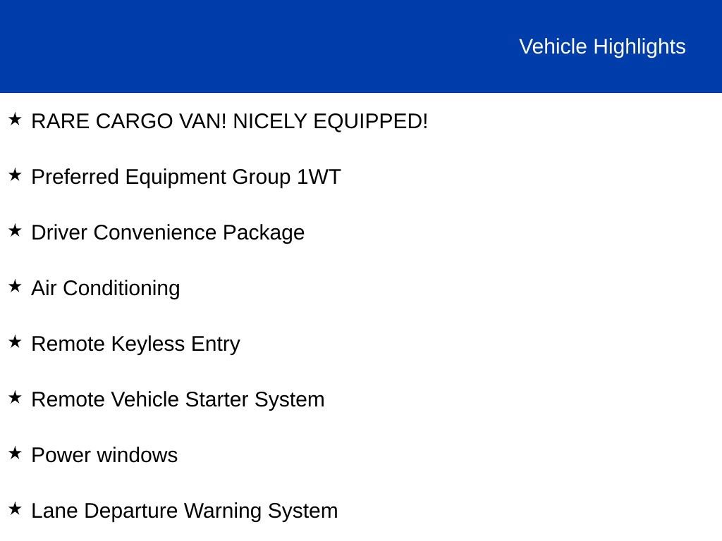 New 2025 Chevrolet Express 2500 w/ Driver Convenience Package image 2