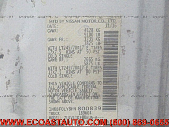 Used 2017 Nissan NV 2500 SV w/ Technology Package image 10