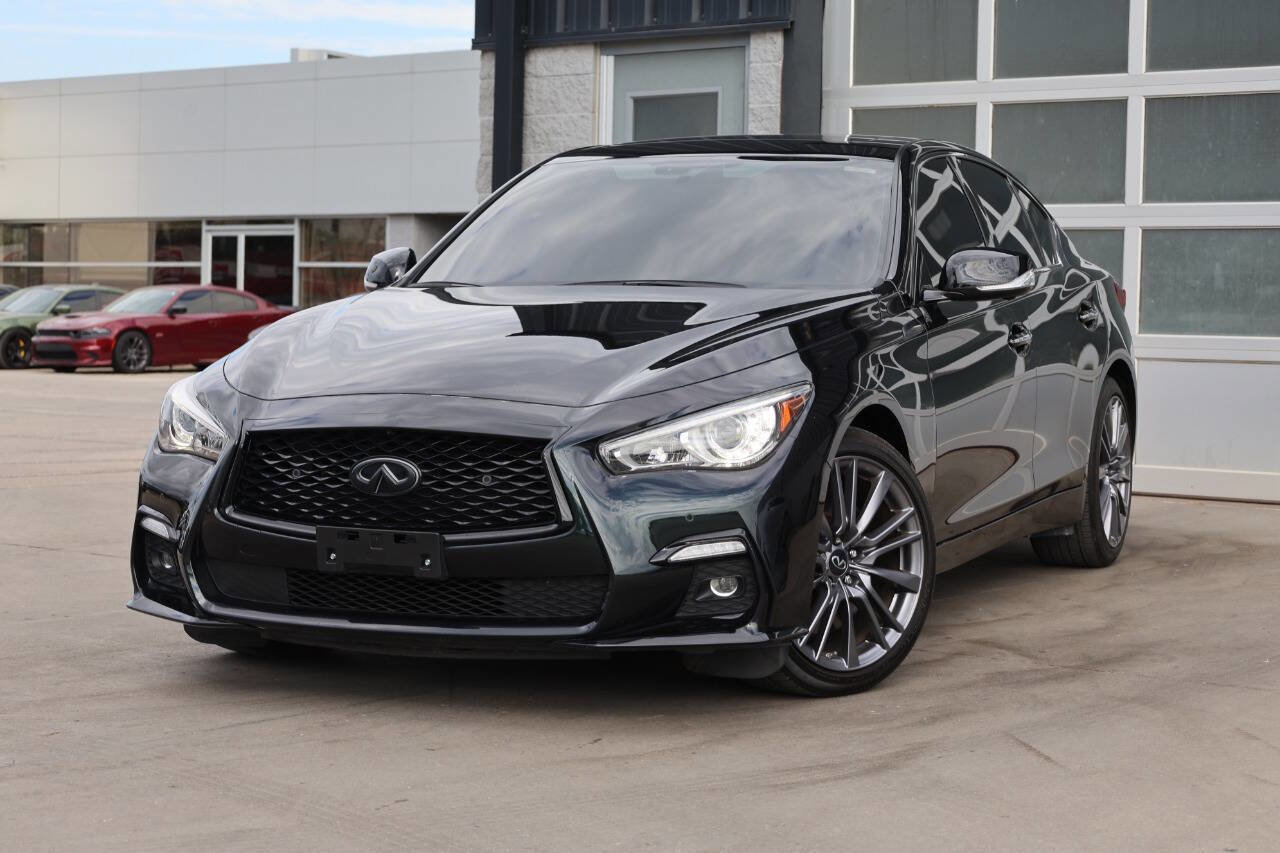Used 2023 INFINITI Q50 Red Sport 400 w/ Black Opal Edition image 3