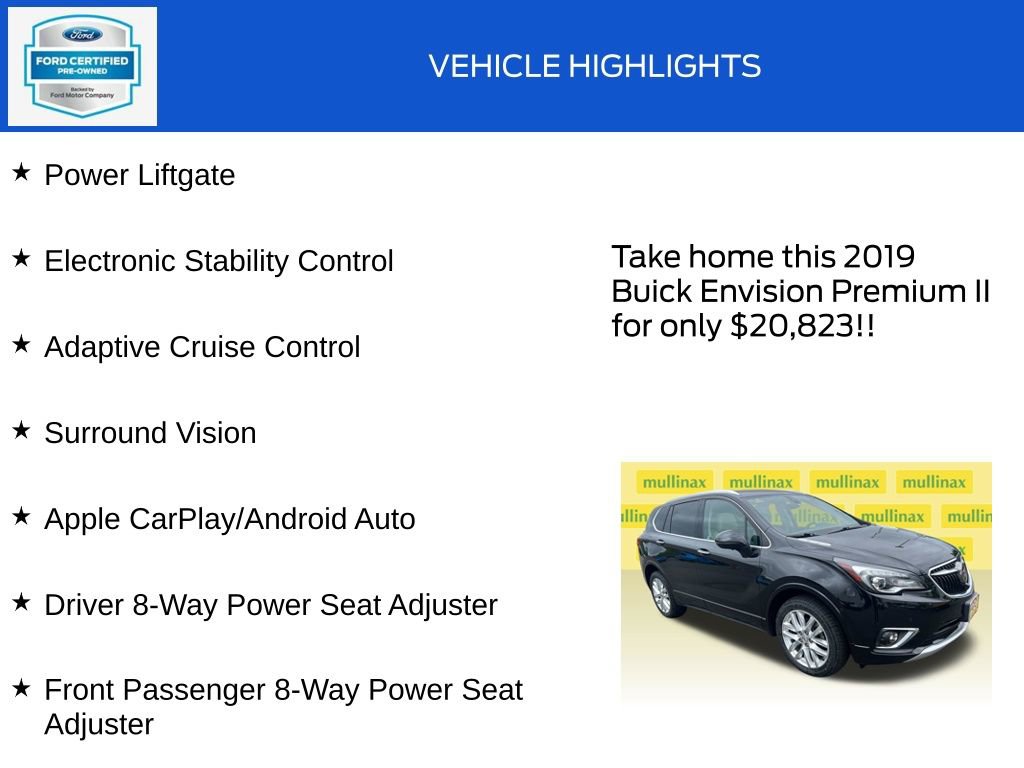 Used 2019 Buick Envision Premium w/ Driver Confidence Package AWD/4WD image 19
