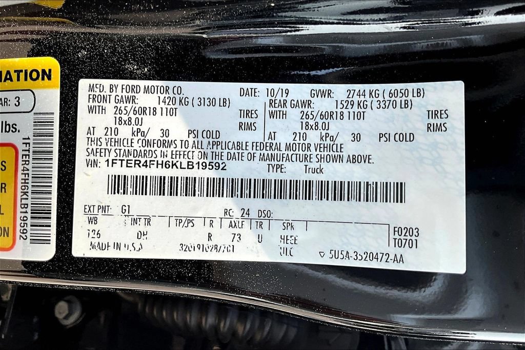 Used 2019 Ford Ranger Lariat w/ Equipment Group 501A Mid AWD/4WD image 36