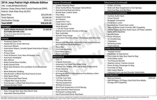 Used 2016 Jeep Patriot High Altitude image 17