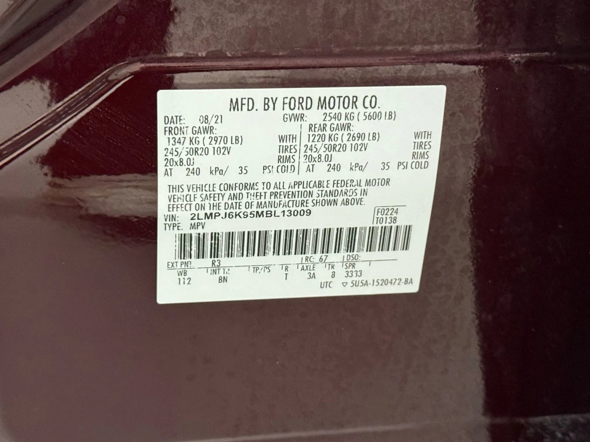 Used 2021 Lincoln Nautilus Reserve w/ Class II Trailer Tow Package image 56