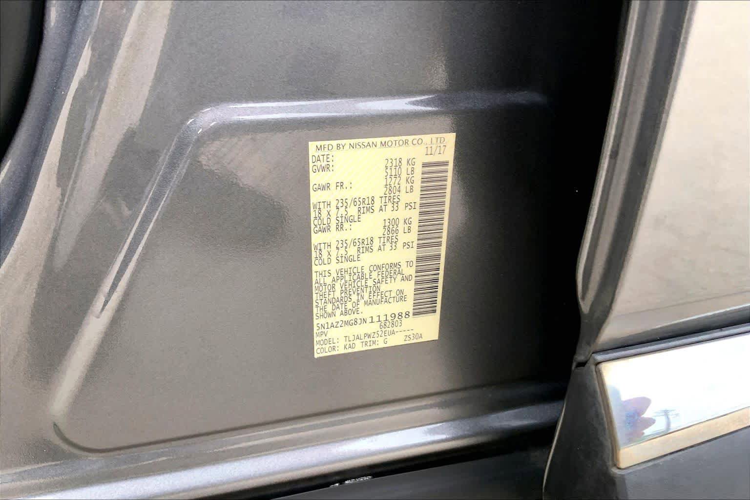 Used 2018 Nissan Murano S FWD image 32