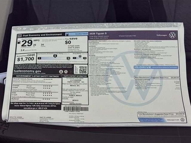 New 2026 Volkswagen Tiguan S image 19