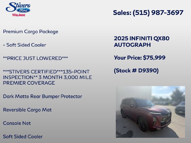Used 2025 INFINITI QX80 Autograph w/ Autograph Exterior Package AWD/4WD image 16