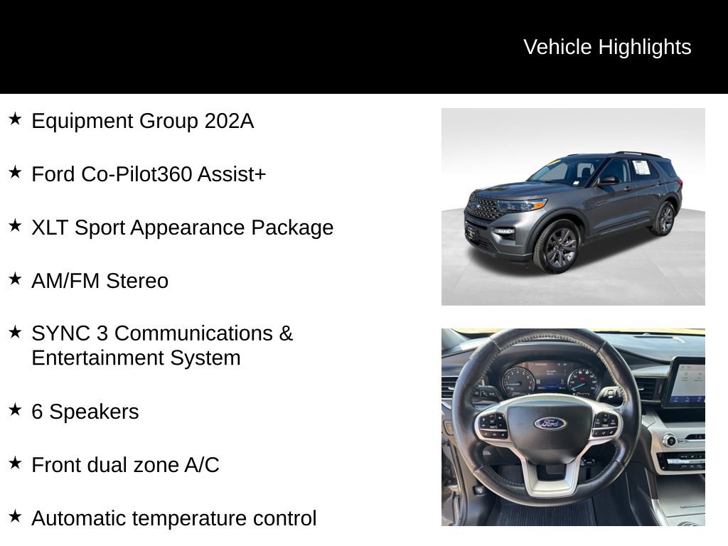 Used 2022 Ford Explorer XLT w/ XLT Sport Appearance Package AWD/4WD image 9