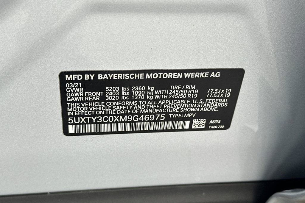 Used 2021 BMW X3 sDrive30i w/ Premium Package RWD image 35