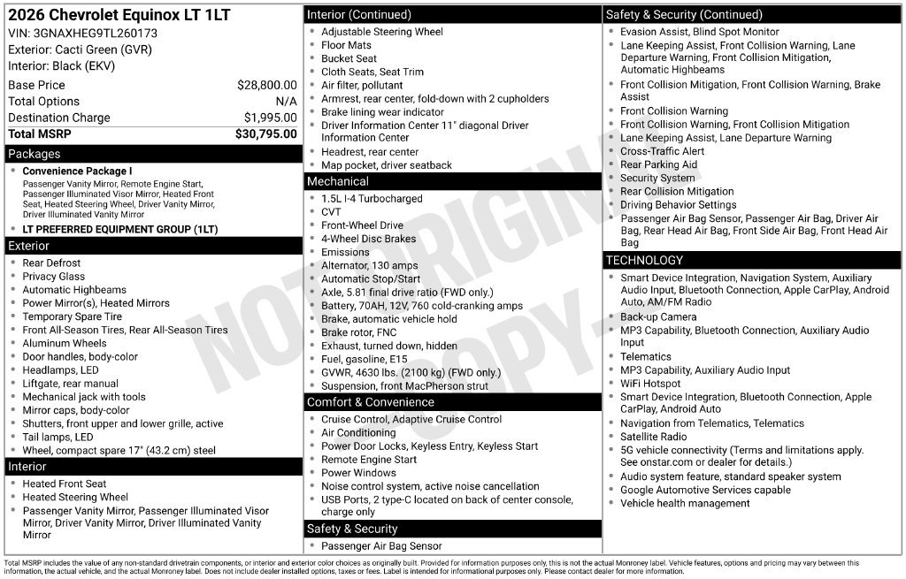 Used 2026 Chevrolet Equinox LT FWD image 31