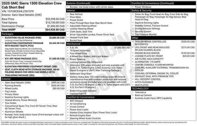 Used 2020 GMC Sierra 1500 Elevation w/ Elevation Value Package AWD/4WD image 7