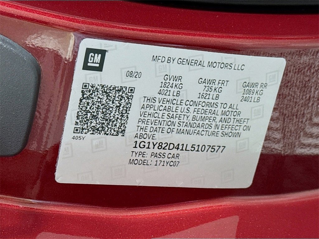 Used 2020 Chevrolet Corvette Stingray Premium Cpe w/ 3LT Preferred Equipment Group image 30