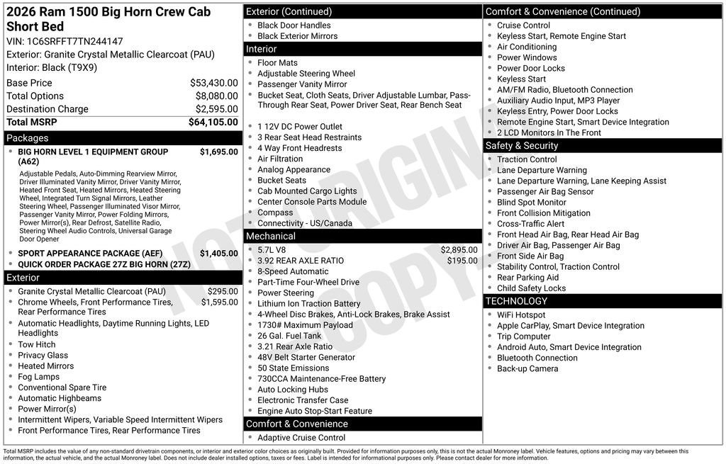 New 2026 RAM 1500 Big Horn image 15