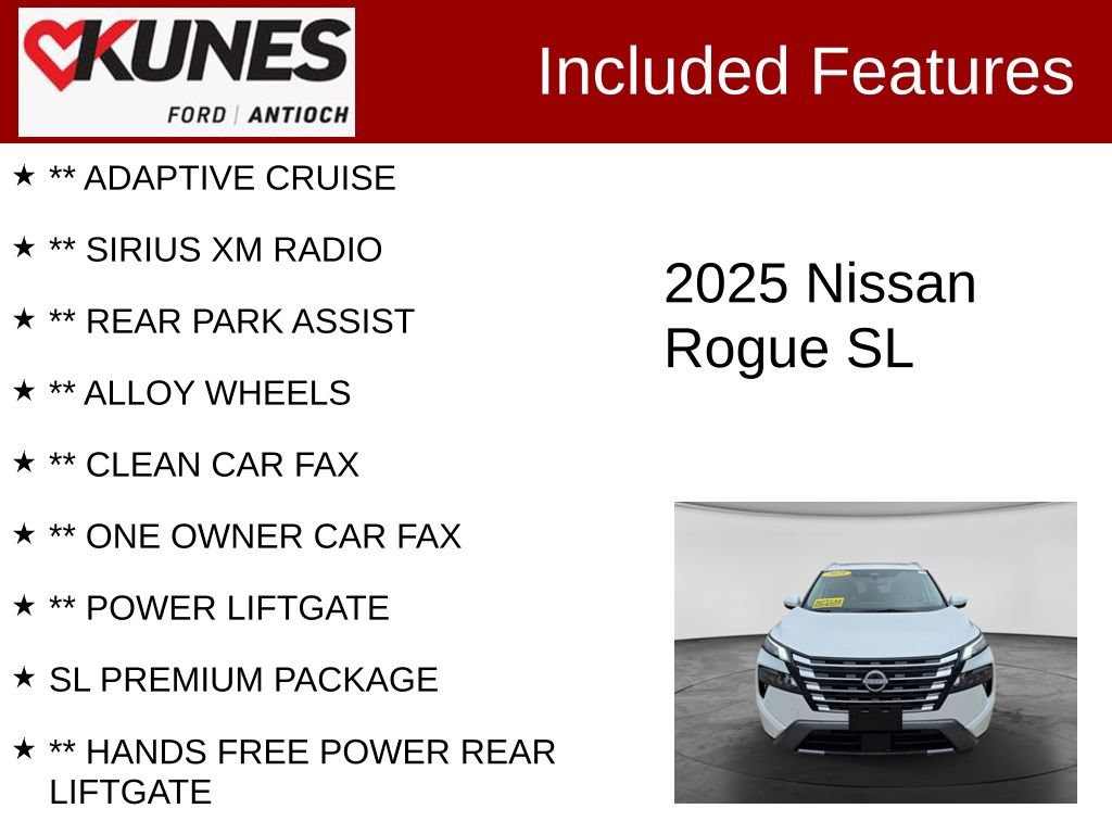 Used 2025 Nissan Rogue SL w/ SL Premium Package FWD image 4