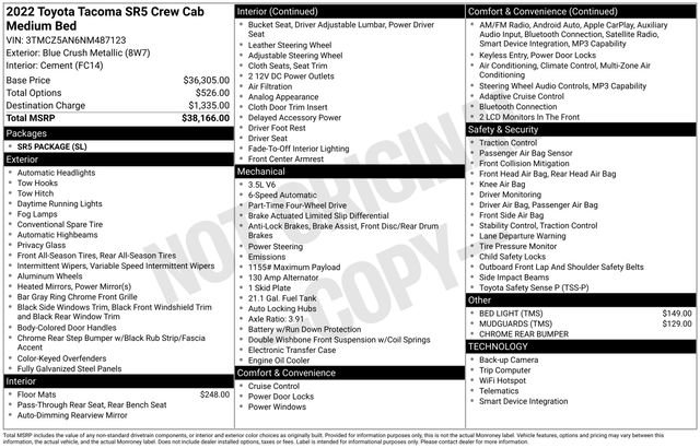 Used 2022 Toyota Tacoma SR5 image 38