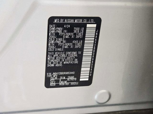 Used 2024 Nissan Armada SL w/ Captain's Chairs Package image 39