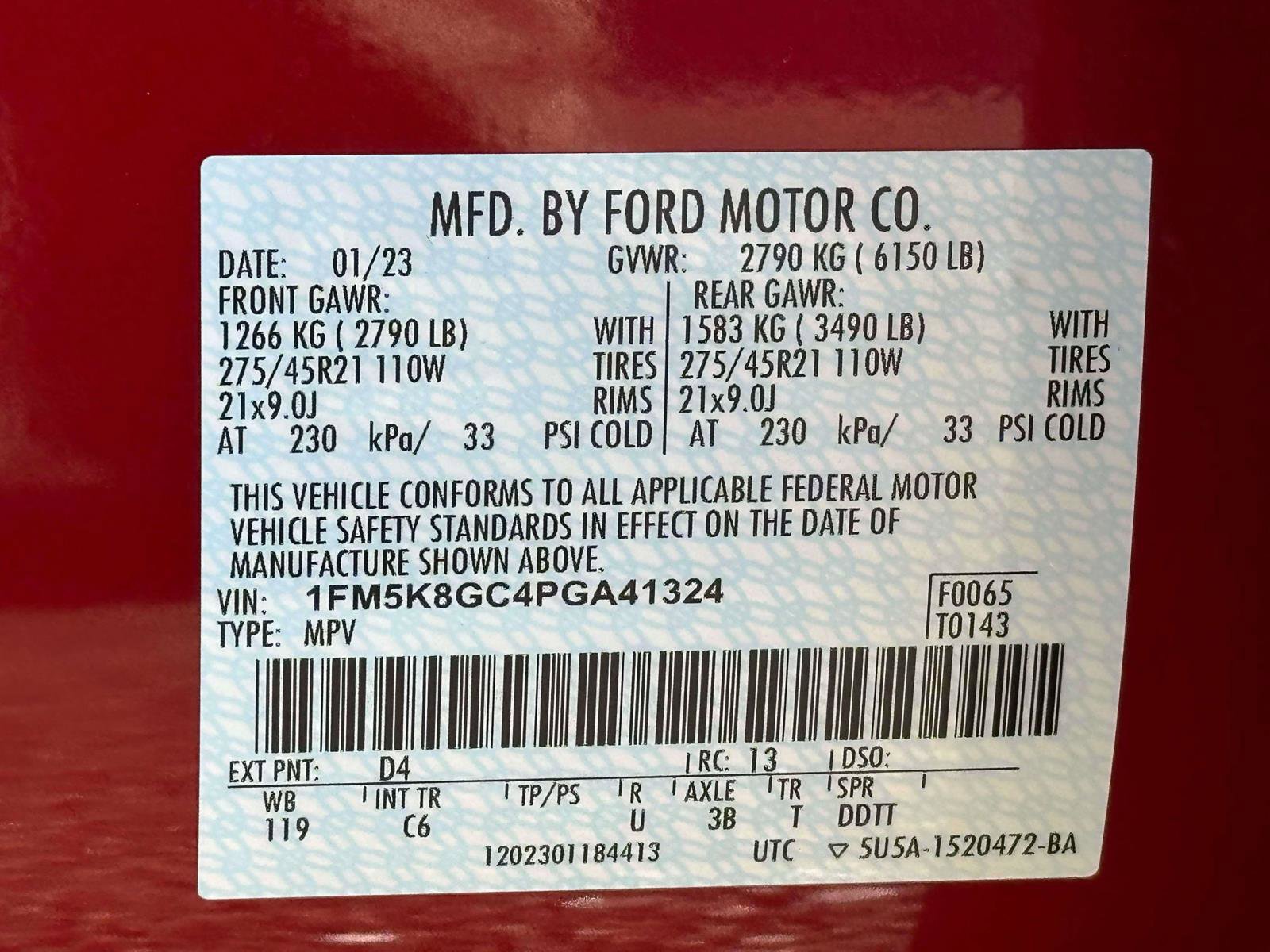 Certified 2023 Ford Explorer ST w/ Equipment Group 401A image 17