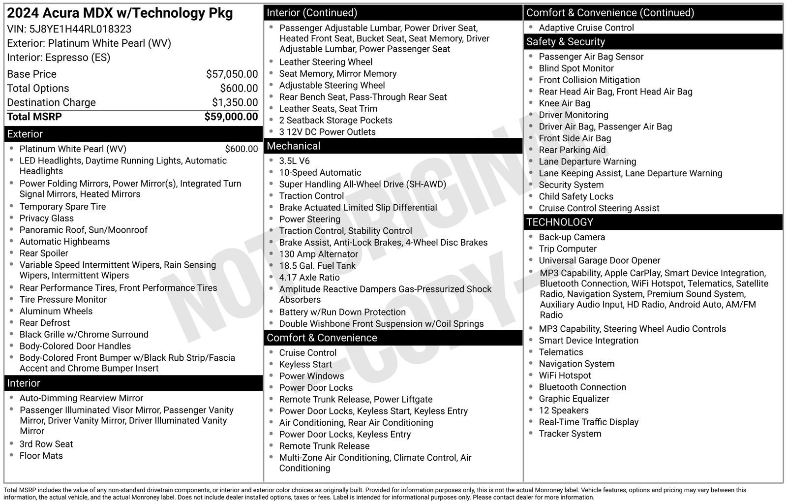 Certified 2024 Acura MDX SH-AWD w/ Technology Package image 40