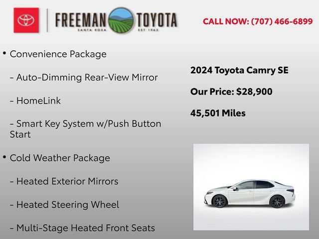 Used 2024 Toyota Camry SE w/ Cold Weather Package FWD image 5