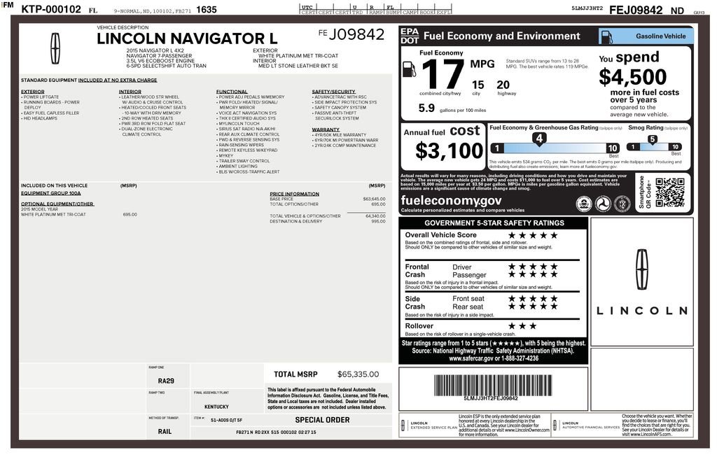 Used 2015 Lincoln Navigator L 2WD image 8