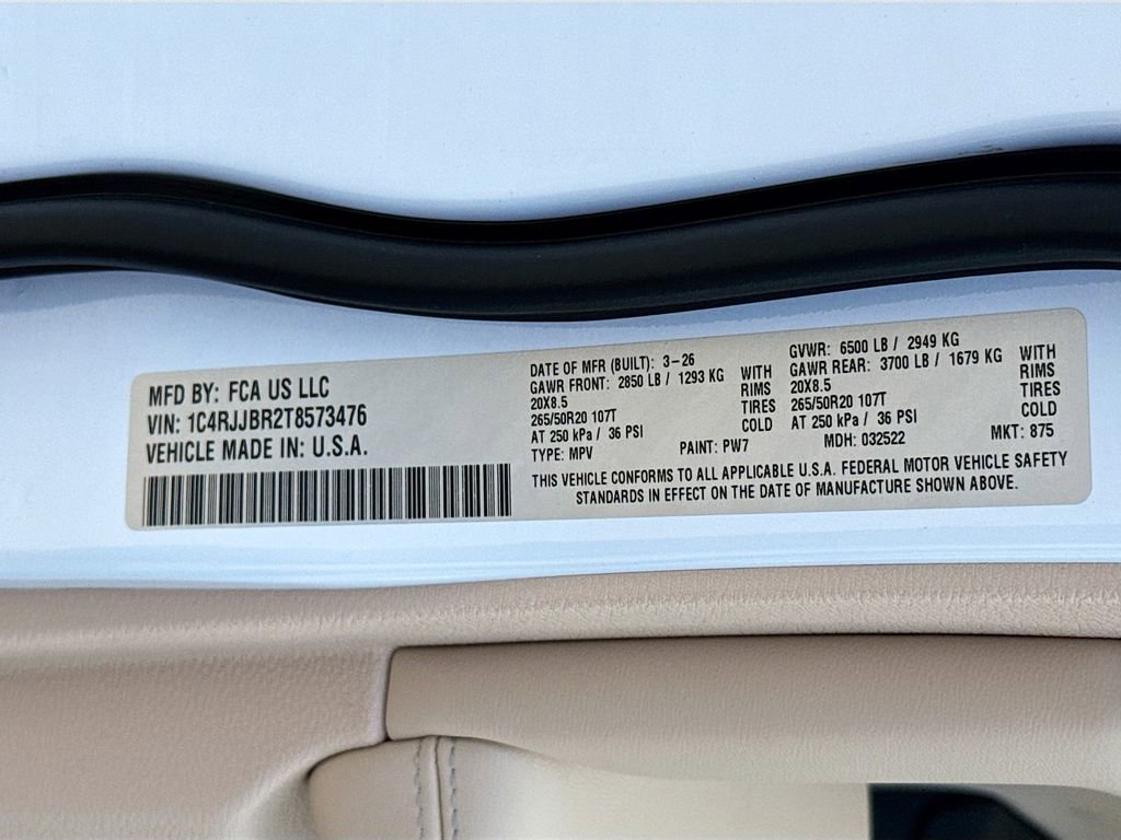 New 2026 Jeep Grand Cherokee L Limited RWD image 36