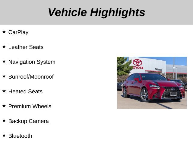 Used 2019 Lexus GS 350 F Sport RWD image 5