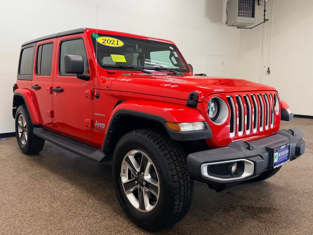 Used 2021 Jeep Wrangler Unlimited Sahara w/ Uconnect 4C Nav & Sound Group AWD/4WD image 9