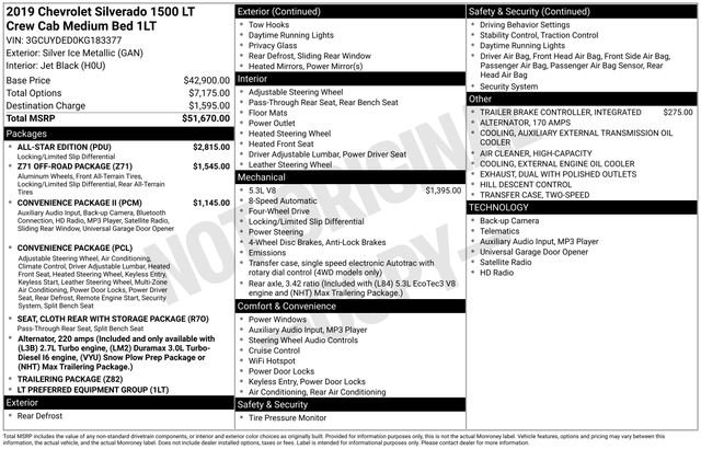 Used 2019 Chevrolet Silverado 1500 LT w/ All-Star Edition image 6